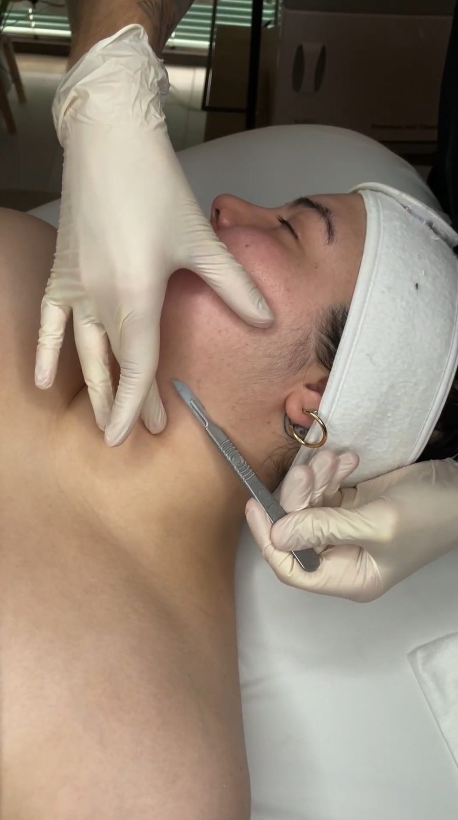 Dermaplaning-style facial treatment at Awaken Zen Spa in Mesa, AZ