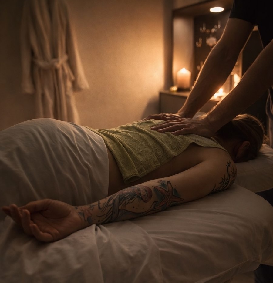 Hot and Cold Body Relief thermal contrast therapy warm towel compress at Awaken Zen Spa in Mesa, AZ